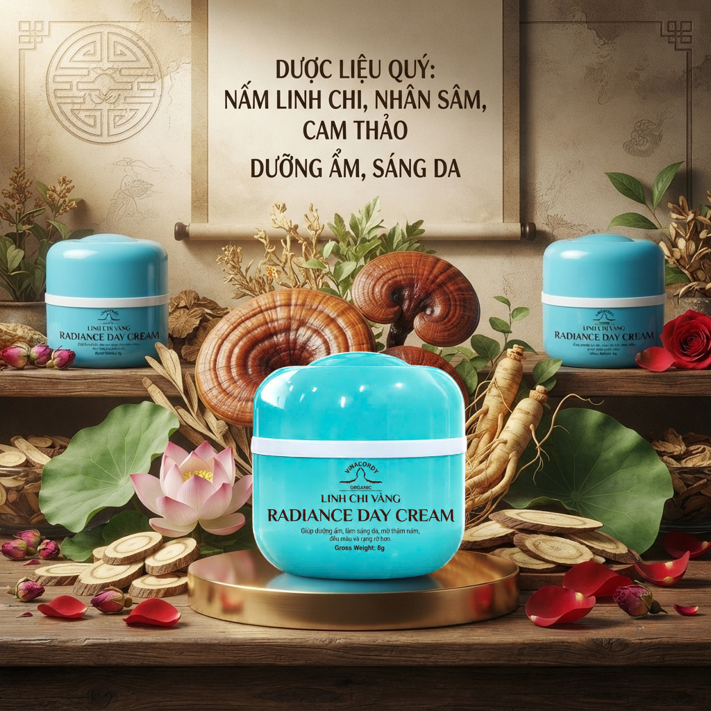 Kem dưỡng da mặt Linh Chi Vàng ban ngày