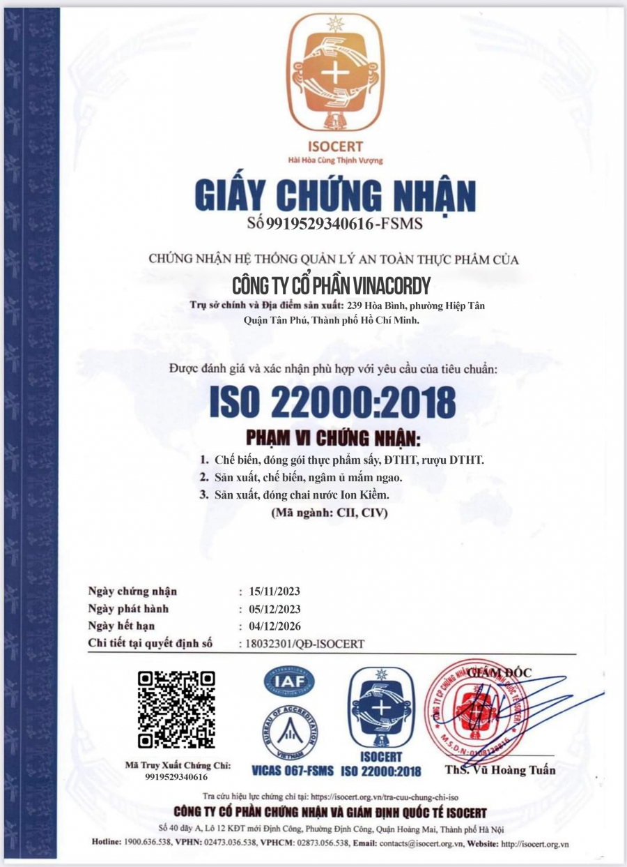 Hệ thống chứng nhận ISO & GMP - Nền tảng bảo chứng cho chất lượng sản phẩm Vinahealthy