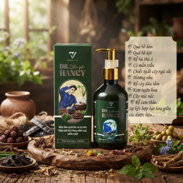 Dầu gội dược liệu Dr Hancy nam - Giải pháp cho tóc gàu ngứa, dễ rụng