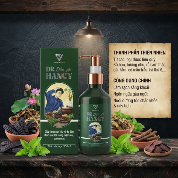 Dầu gội dược liệu Dr Hancy nam - Giải pháp cho tóc gàu ngứa, dễ rụng