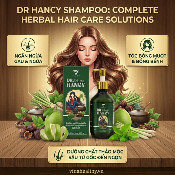 Dầu gội dược liệu nữ Dr Hancy – Bí quyết cho tóc yếu, khô xơ, dễ rụng