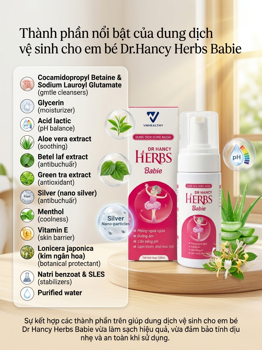 Dung dịch vệ sinh cho bé Dr.Hancy Herbs Babie