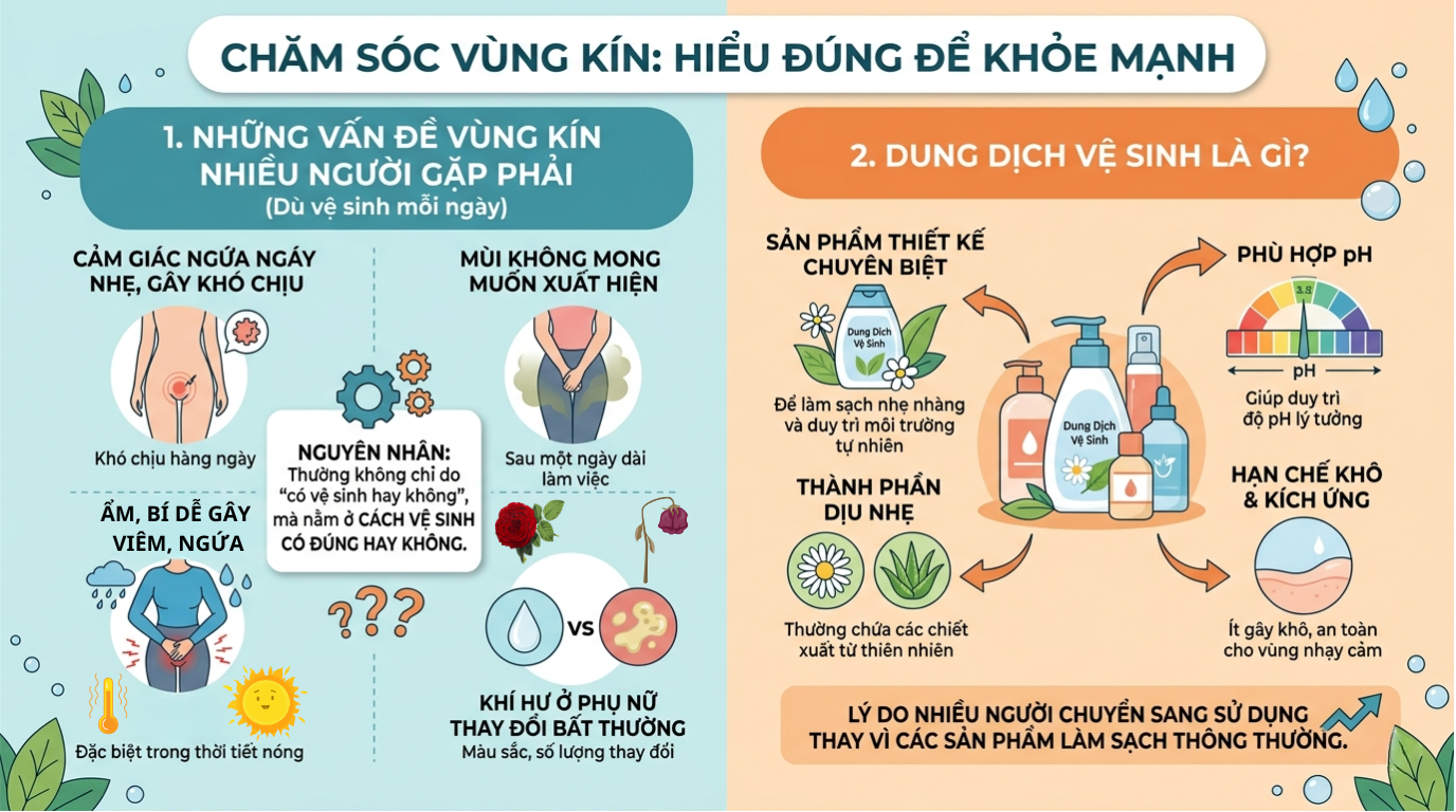 Dung dịch vệ sinh có cần thiết không? Cách sử dụng đúng để chăm sóc vùng kín mỗi ngày