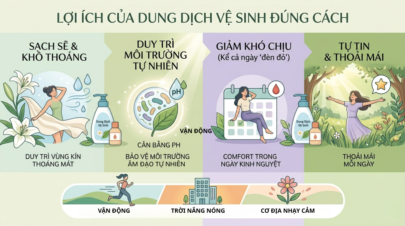 Dung dịch vệ sinh có cần thiết không? Cách sử dụng đúng để chăm sóc vùng kín mỗi ngày