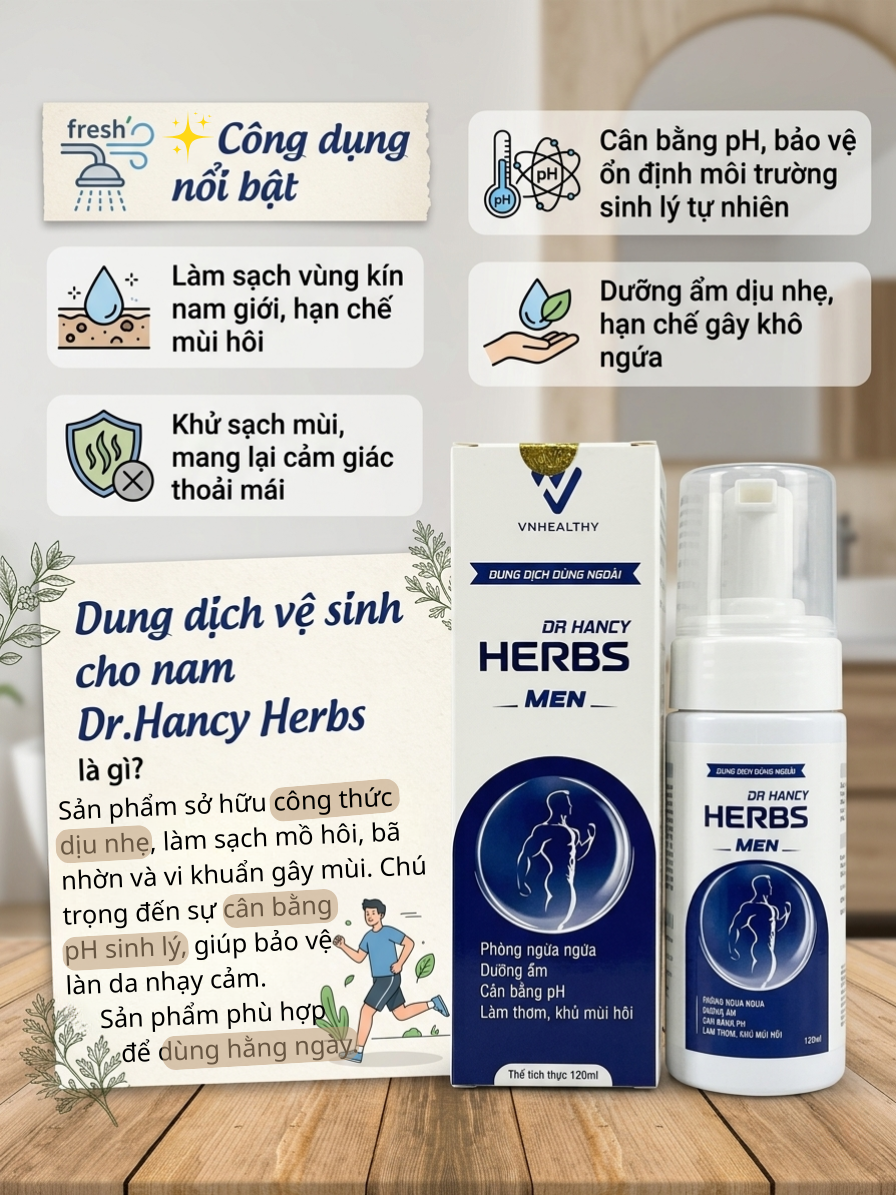 Dung dịch vệ sinh cho nam Dr.Hancy Herbs