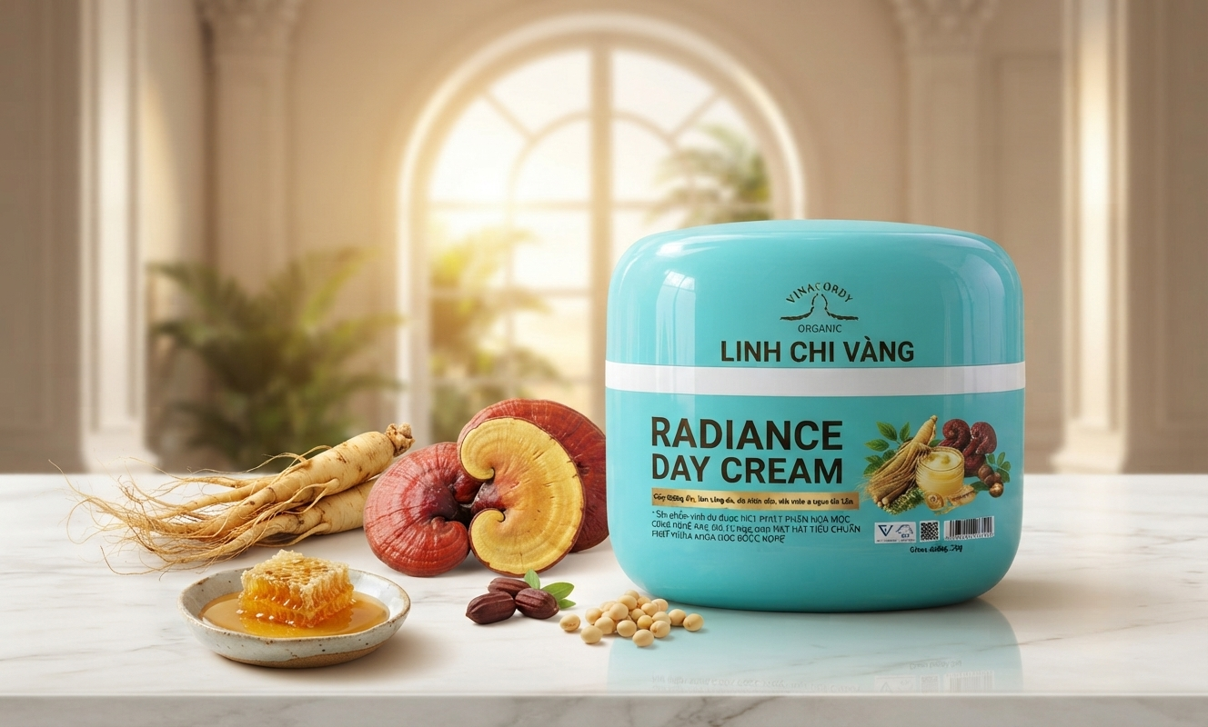 Kem dưỡng da mặt Linh Chi Vàng ban ngày