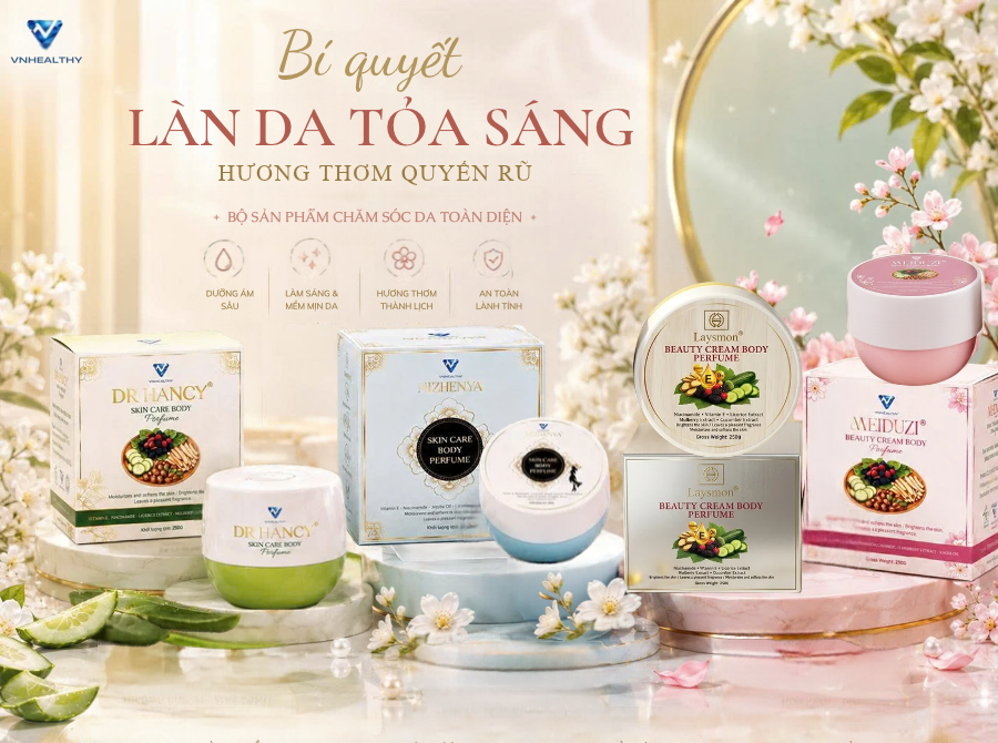 Top 4 kem body trắng da hiệu quả, an toàn được tin dùng hiện nay của Vinahealthy