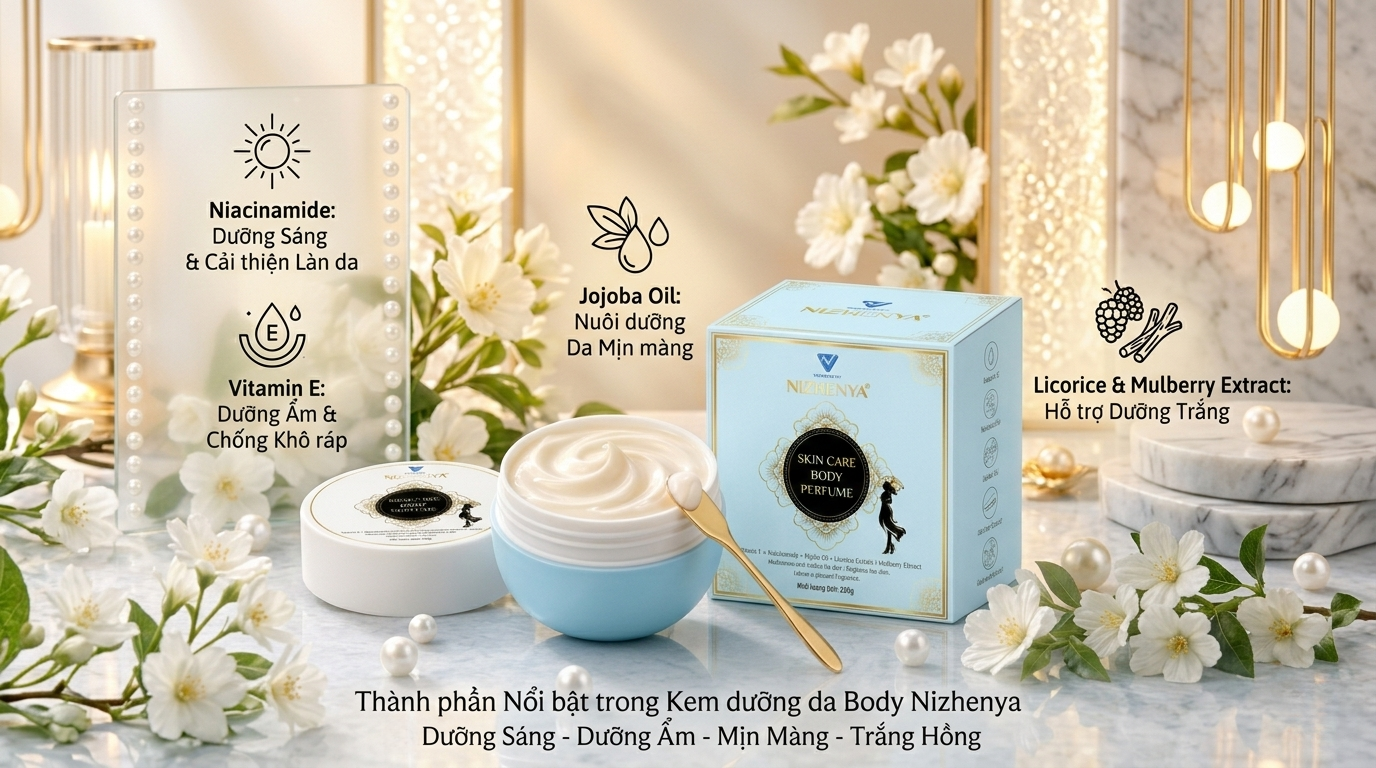 Kem dưỡng da body Nizhenya (hộp xanh)