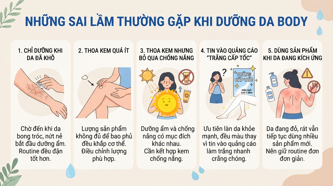 Kem dưỡng da body: Cách chọn và sử dụng đúng cho làn da mềm mịn