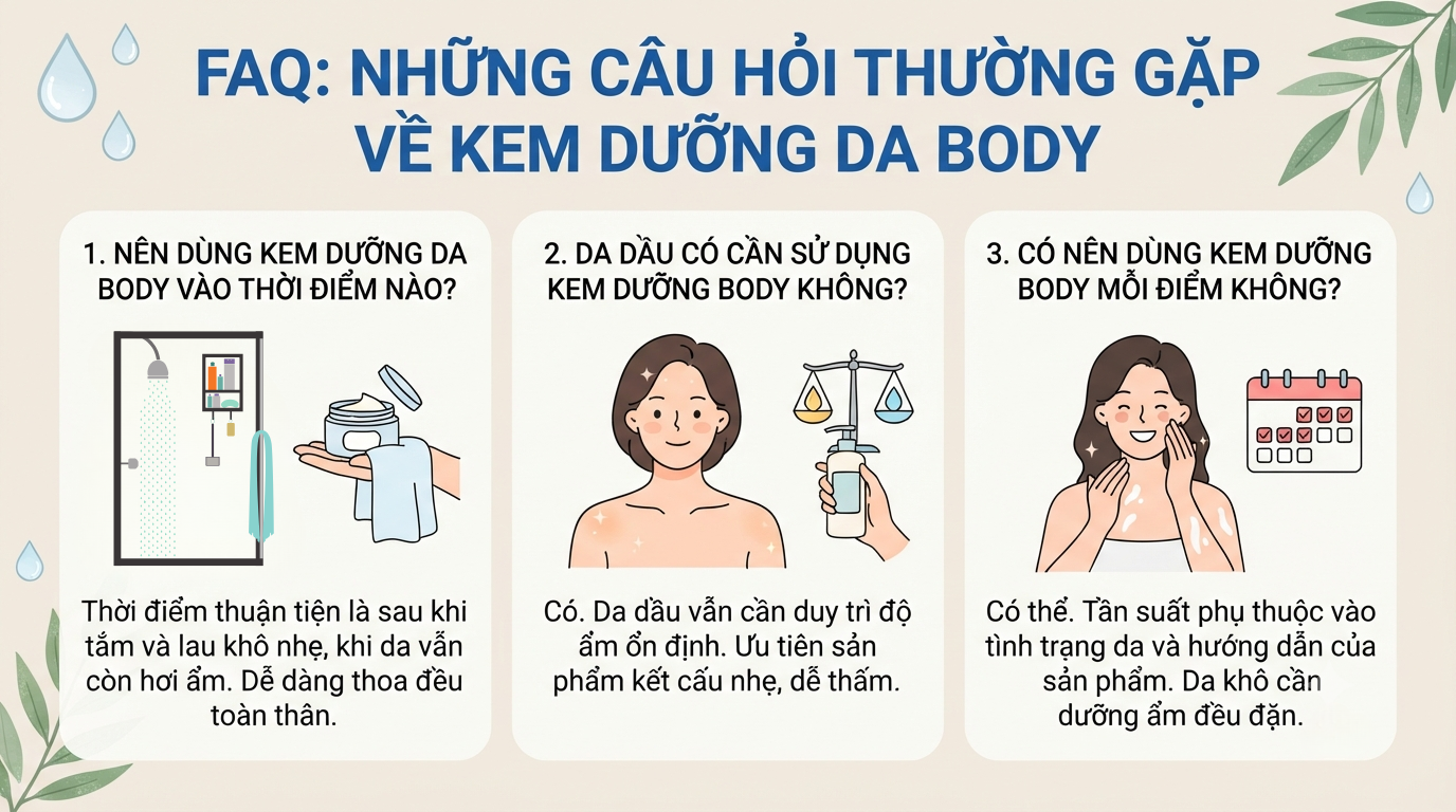 Kem dưỡng da body: Cách chọn và sử dụng đúng cho làn da mềm mịn