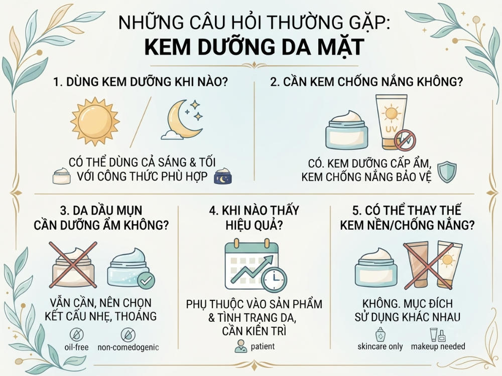 Kem dưỡng da mặt là gì? Bí quyết chọn đúng mỹ phẩm cho làn da khỏe đẹp mỗi ngày