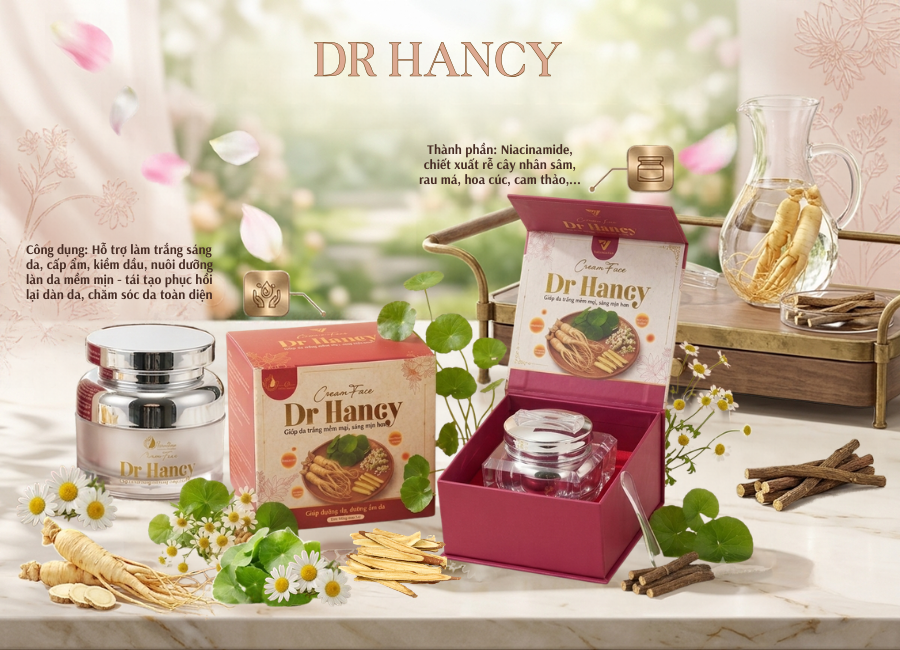 Kem face Dr Hancy 15g & 30g - Dưỡng ẩm, hỗ trợ làm sáng, cải thiện sắc tố da