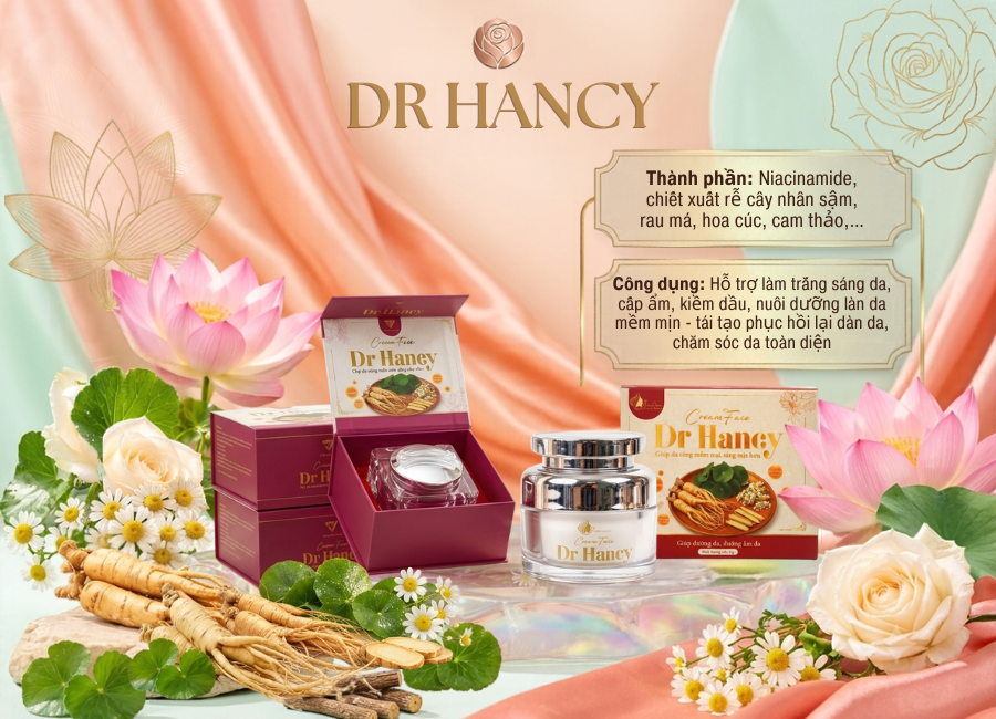 Kem face Dr Hancy 15g & 30g - Dưỡng ẩm, hỗ trợ làm sáng, cải thiện sắc tố da