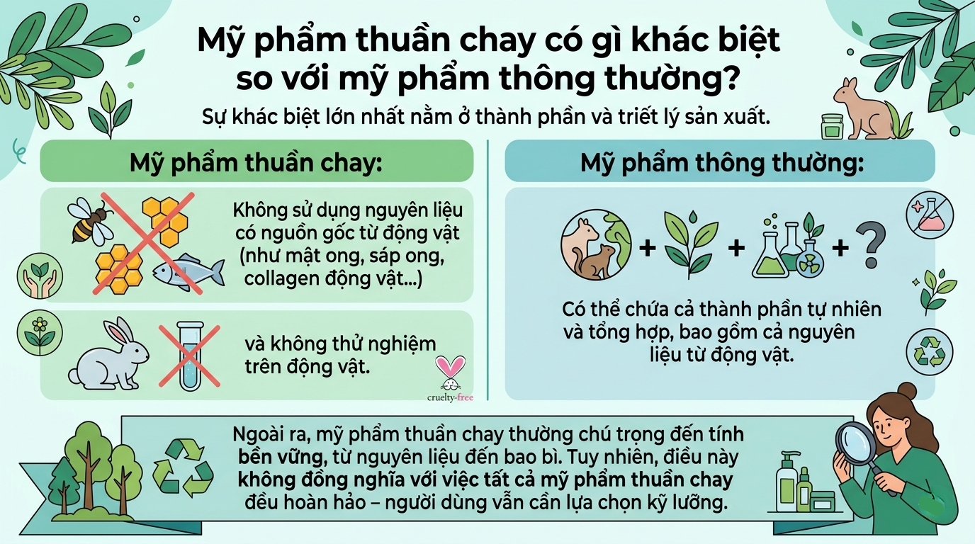 Mỹ phẩm thuần chay là gì? Vì sao ngày càng được ưa chuộng trong xu hướng sống xanh?