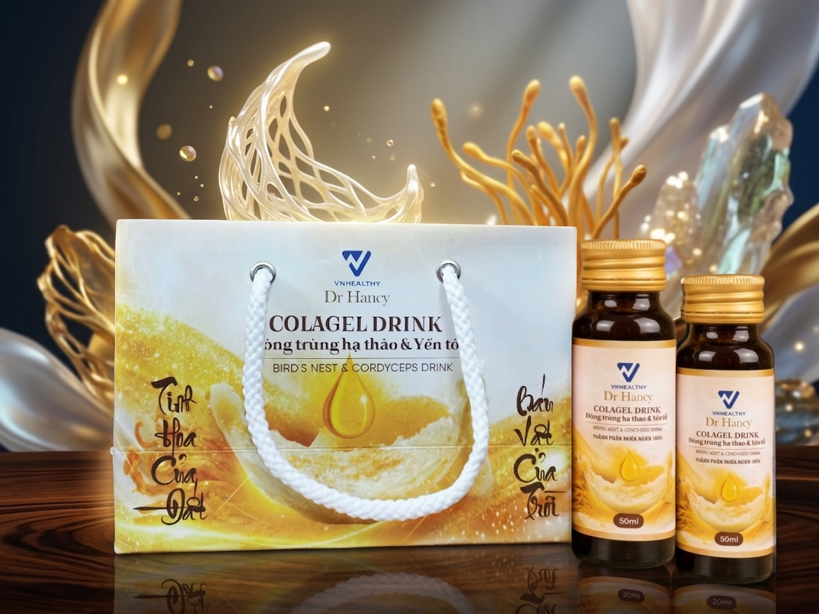 Nước uống collagen đông trùng hạ thảo & yến tổ Dr.Hancy