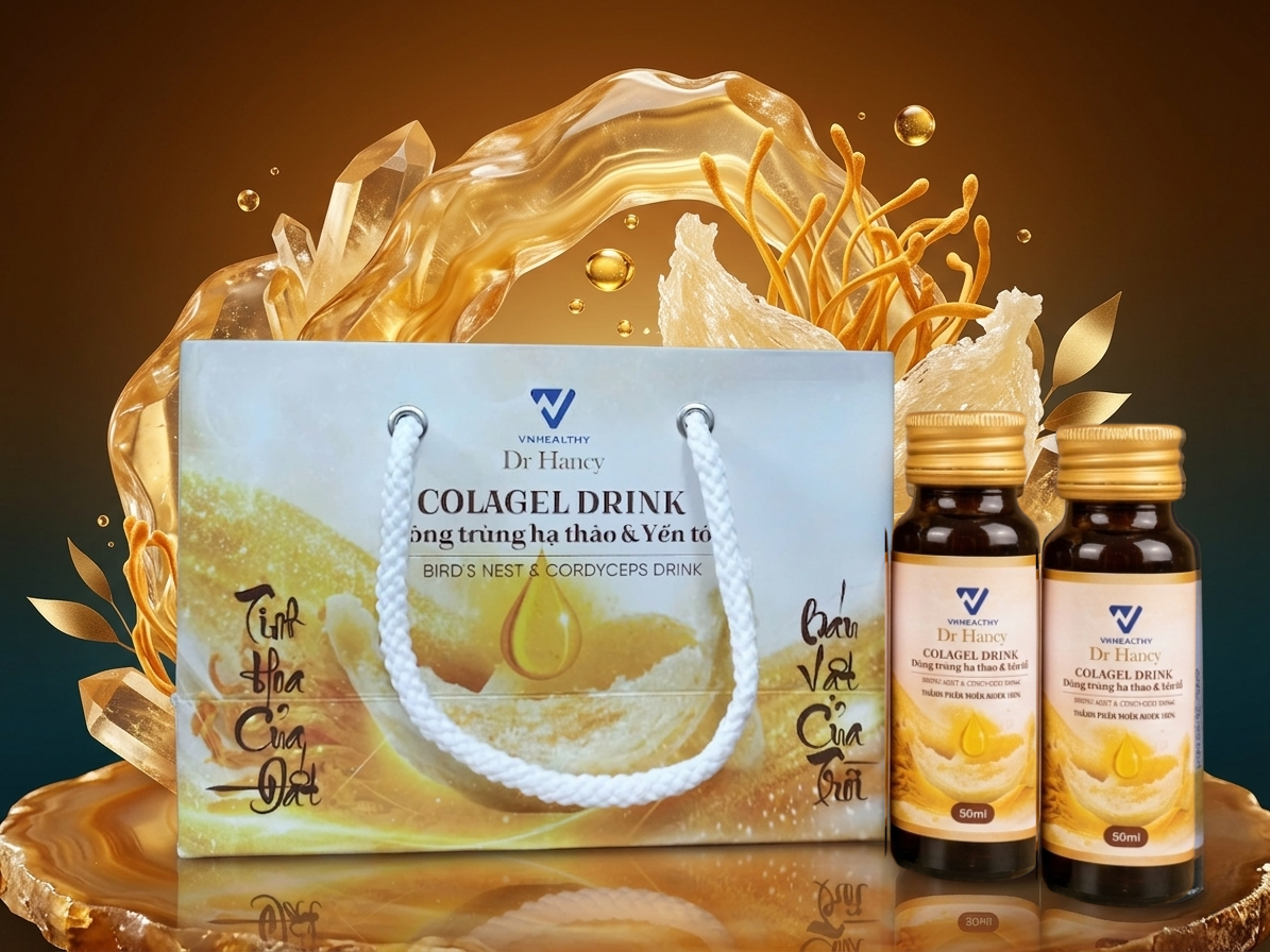 Nước uống collagen đông trùng hạ thảo & yến tổ Dr.Hancy
