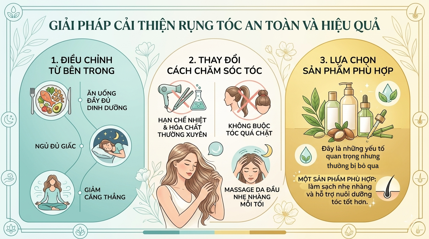 Rụng tóc nhiều bất thường ở nữ giới: Nguyên nhân và giải pháp bạn không nên bỏ qua