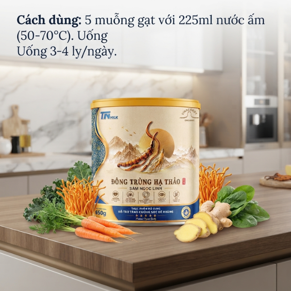 Sữa đông trùng hạ thảo TN Milk 
