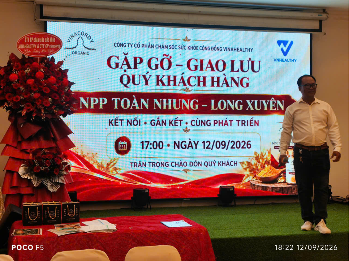 Vina Healthy hợp tác NPP Toàn Nhung, mở rộng thị trường tại Long Xuyên