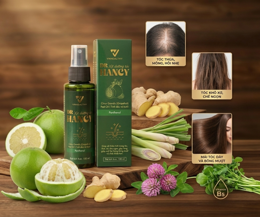 Xịt dưỡng tóc Dr Hancy – giải pháp hỗ trợ chân tóc chắc khỏe, giảm rụng