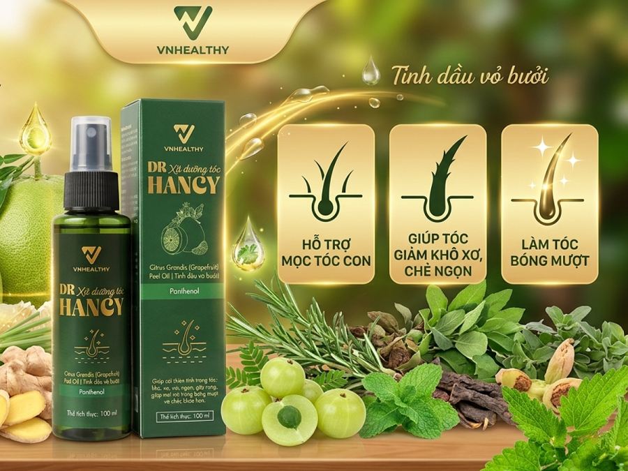 Xịt dưỡng tóc Dr Hancy – giải pháp hỗ trợ chân tóc chắc khỏe, giảm rụng