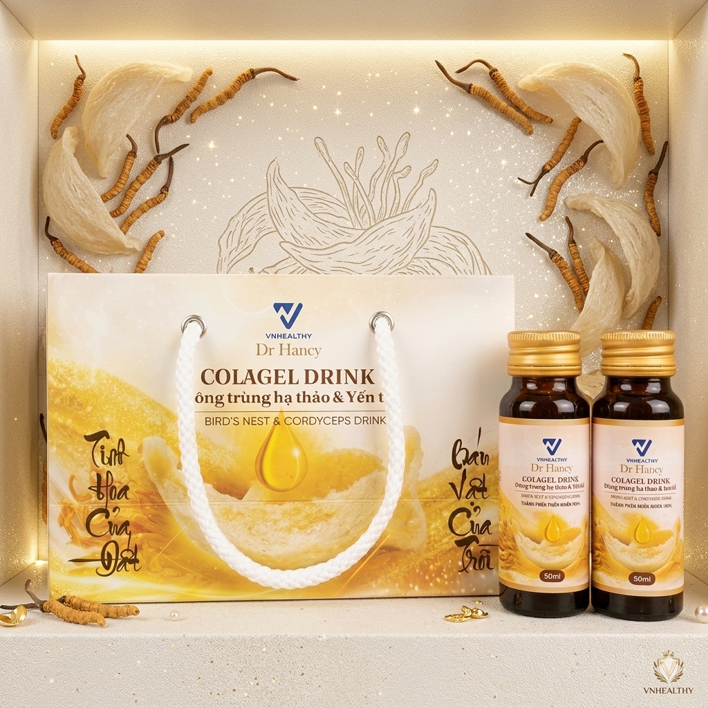 Nước uống collagen đông trùng hạ thảo & yến tổ Dr.Hancy