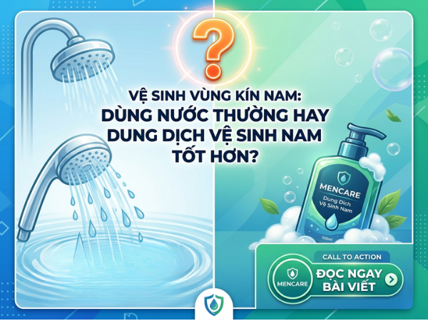 Vệ sinh vùng kín nam: Dùng nước thường hay dung dịch vệ sinh nam tốt hơn?