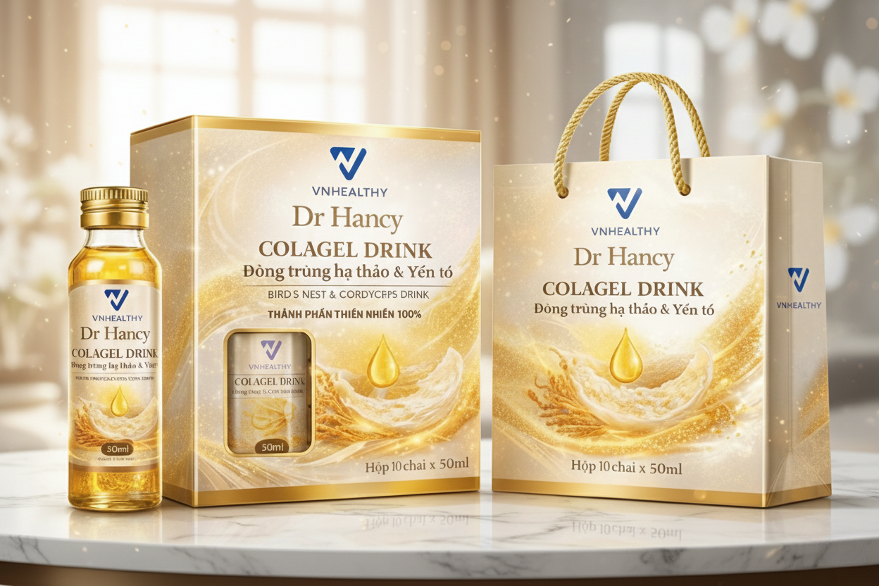 Nước uống collagen đông trùng hạ thảo & yến tổ Dr.Hancy