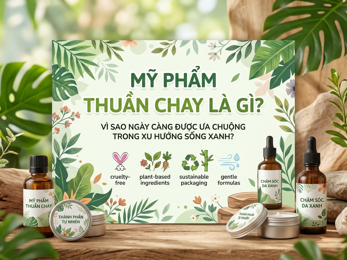 Mỹ phẩm thuần chay là gì? Vì sao ngày càng được ưa chuộng trong xu hướng sống xanh?