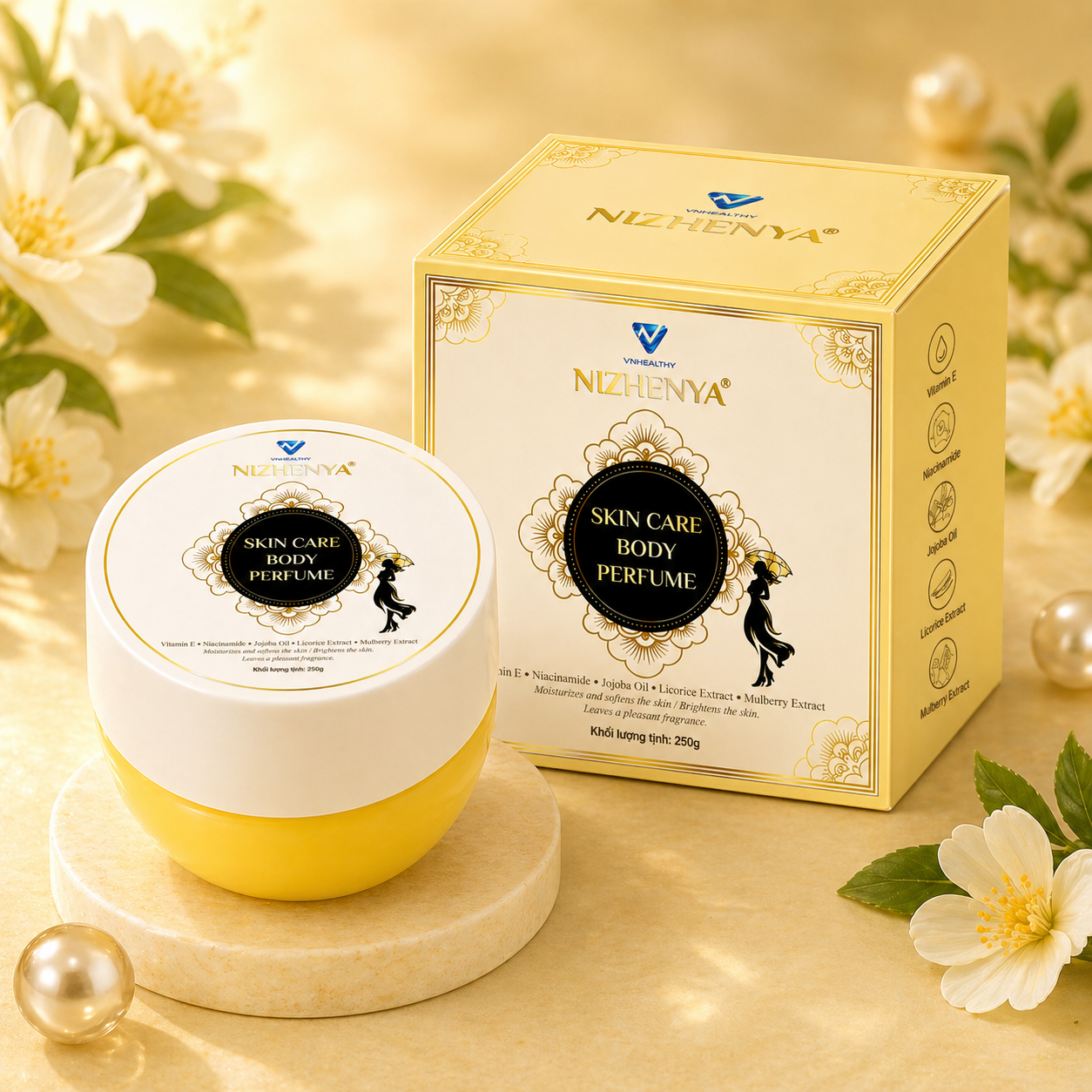 Kem dưỡng da body Nizhenya (hộp vàng)