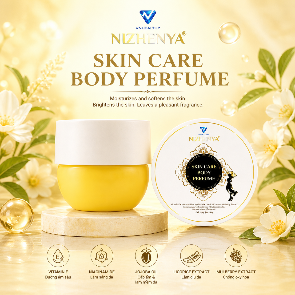 Kem dưỡng da body Nizhenya (hộp vàng)