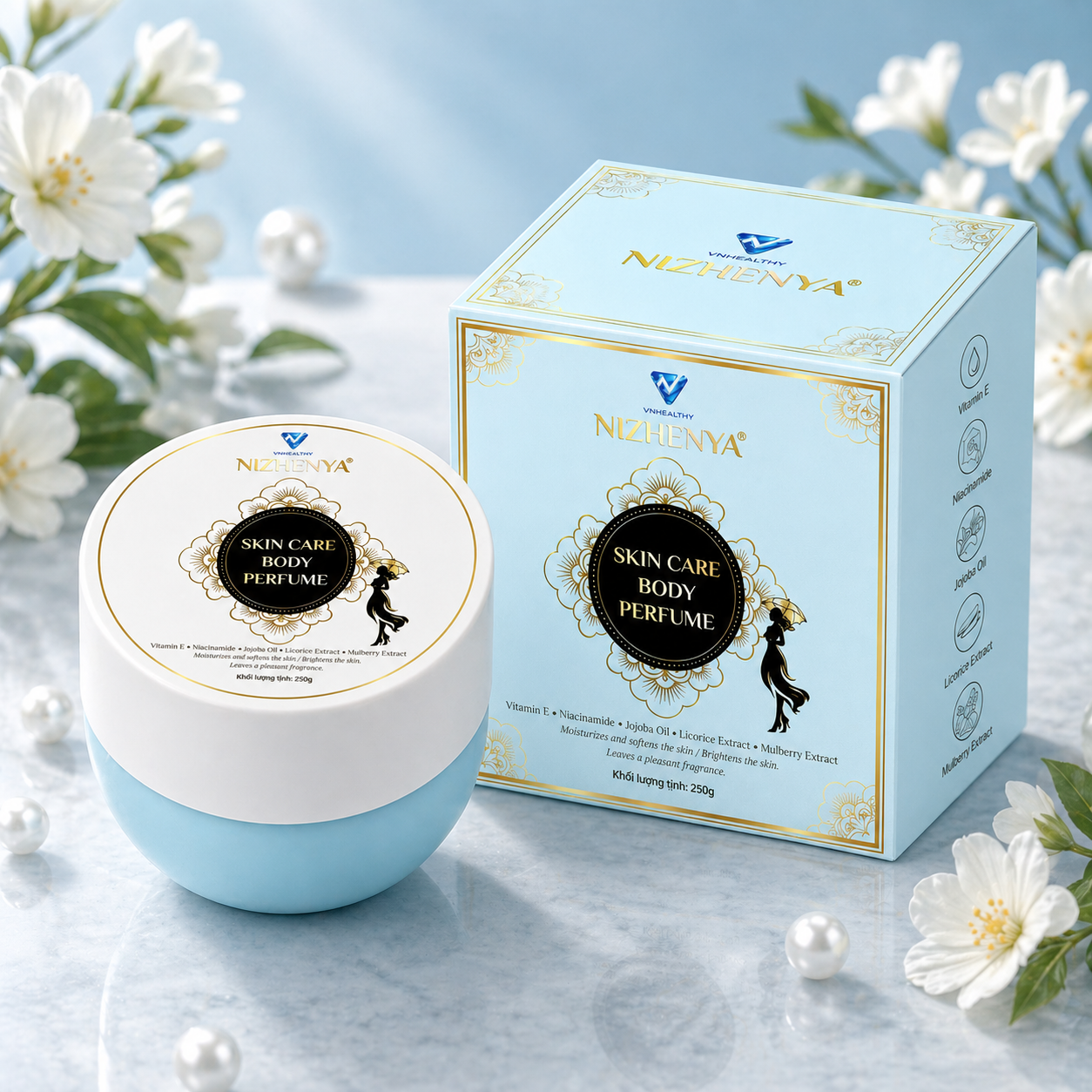 Kem dưỡng da body Nizhenya (hộp xanh)