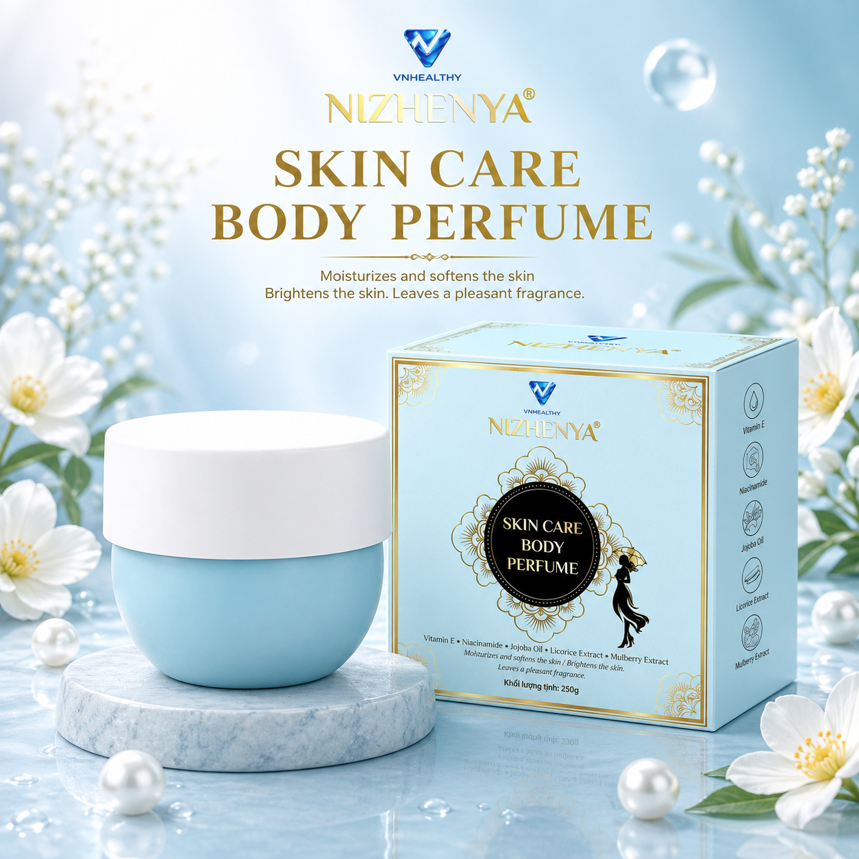 Kem dưỡng da body Nizhenya (hộp xanh)