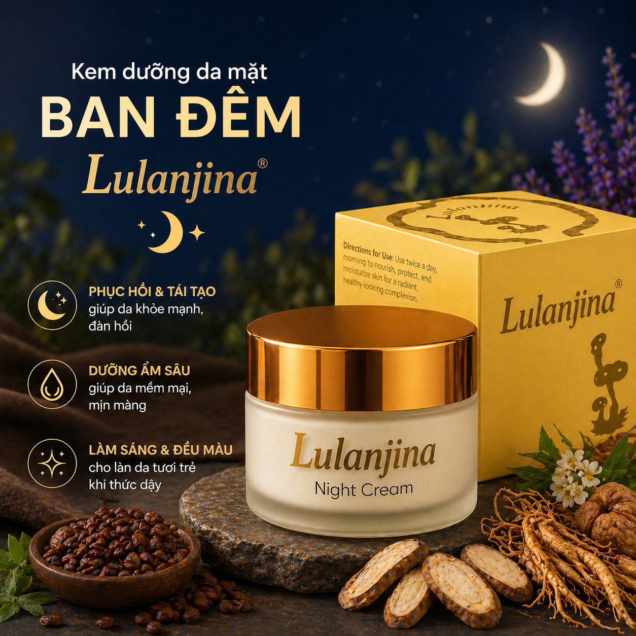 Kem dưỡng da mặt ban đêm Lulanjina
