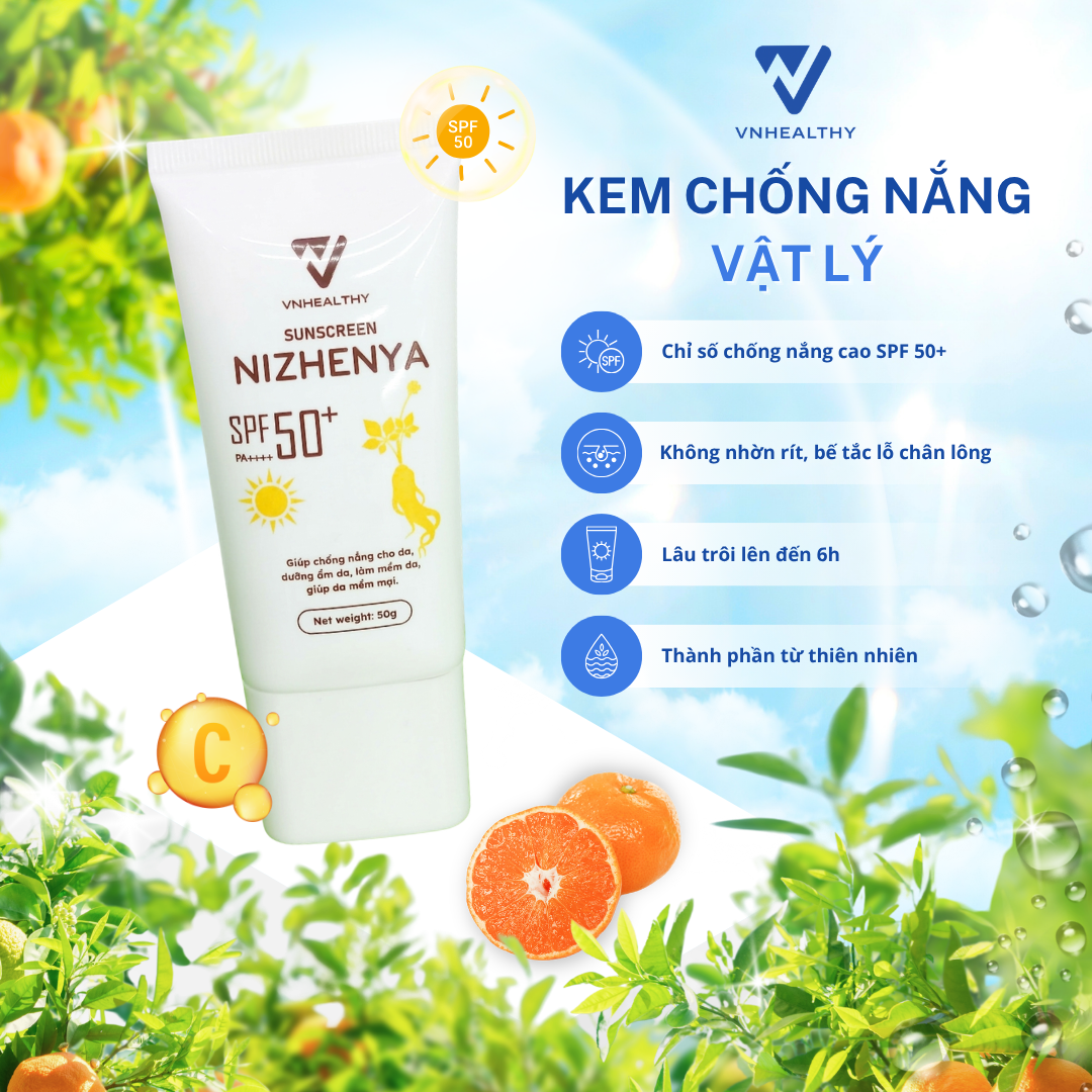 Kem chống nắng Nizhenya SPF 50+