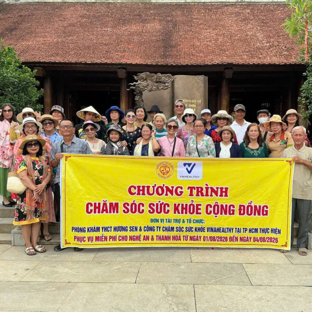 Vina Healthy & Phòng khám YHCT Hương Sen tổ chức chương trình chăm sóc sức khỏe cộng đồng tại Nghệ An, Thanh Hóa