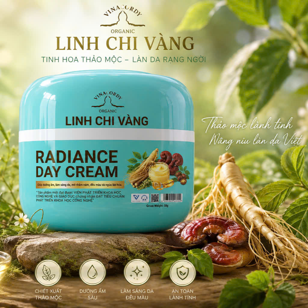 Kem dưỡng da mặt Linh Chi Vàng ban ngày