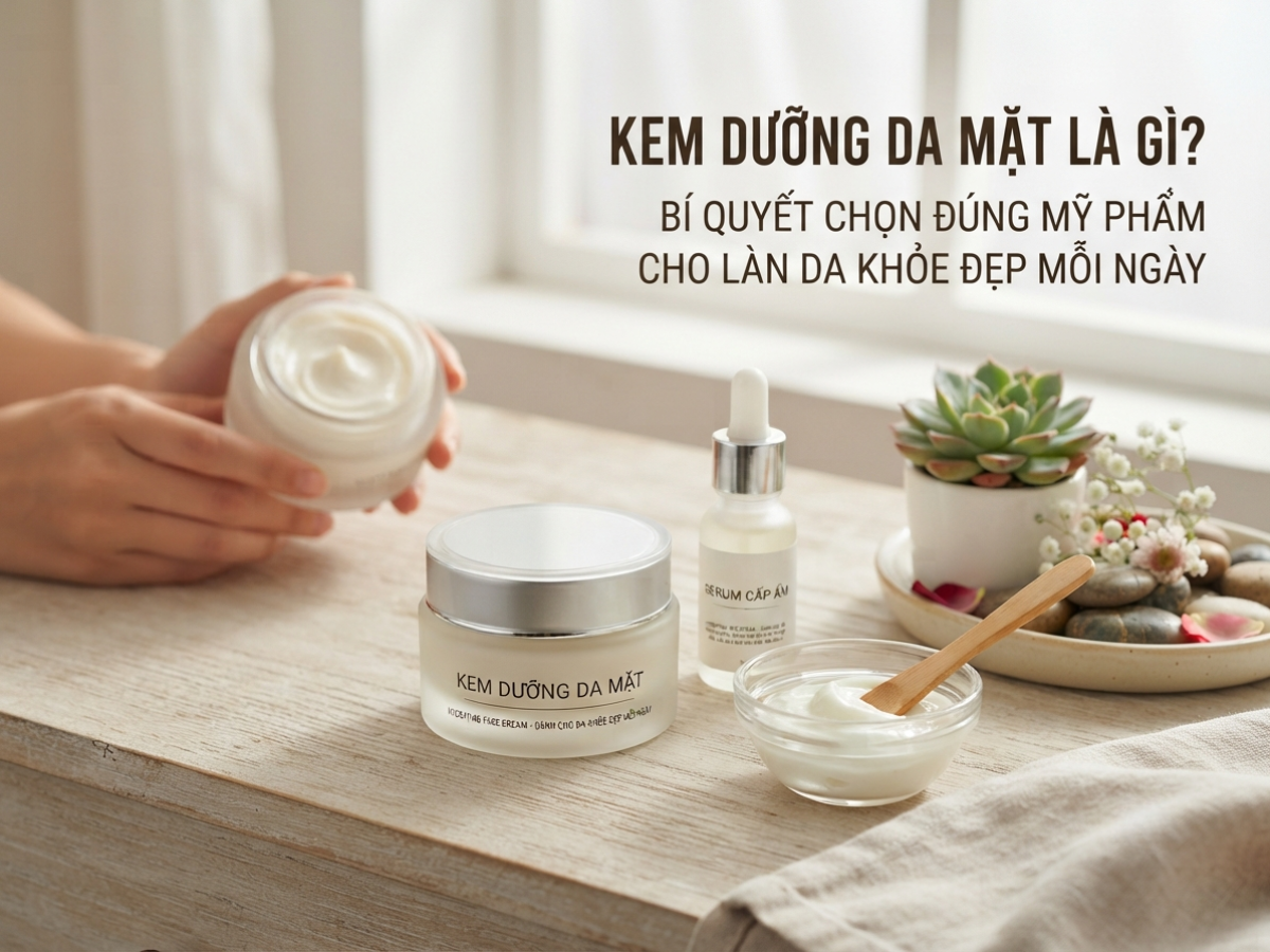Kem dưỡng da mặt là gì? Bí quyết chọn đúng mỹ phẩm cho làn da khỏe đẹp mỗi ngày
