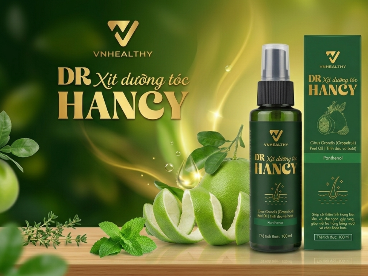 Xịt dưỡng tóc Dr Hancy – giải pháp hỗ trợ chân tóc chắc khỏe, giảm rụng