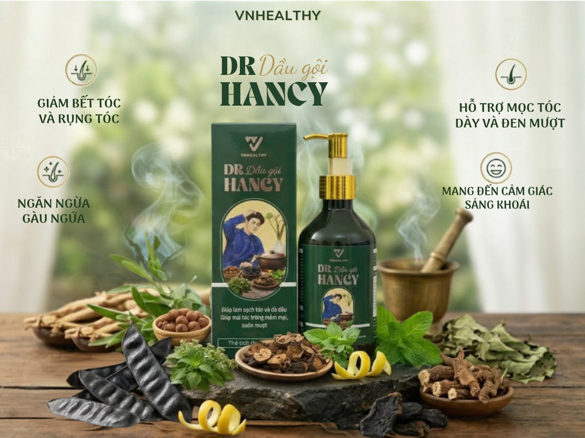Dầu gội dược liệu Dr Hancy nam - Giải pháp cho tóc gàu ngứa, dễ rụng