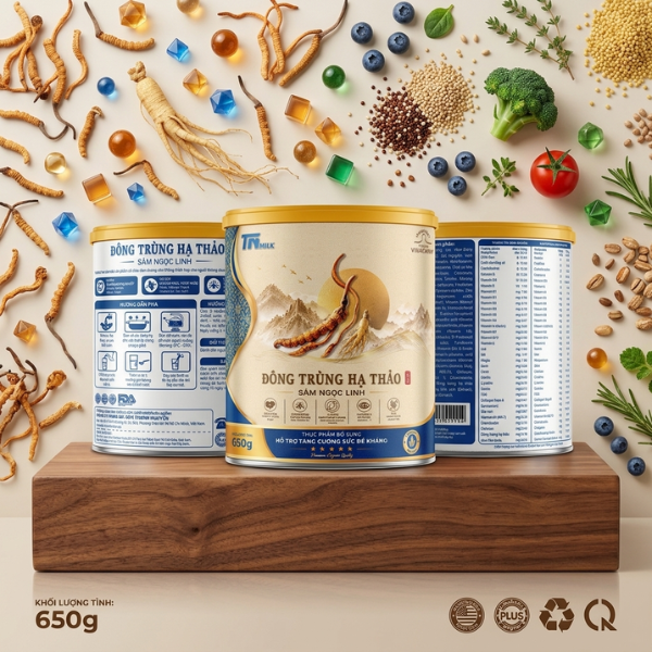 Sữa đông trùng hạ thảo TN Milk 