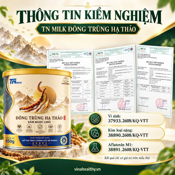 Sữa đông trùng hạ thảo TN Milk 