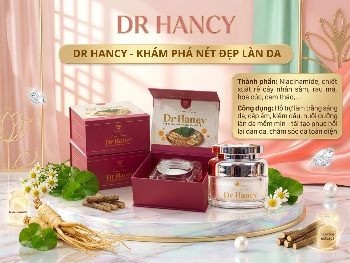 Kem face Dr Hancy 15g & 30g - Dưỡng ẩm, hỗ trợ làm sáng, cải thiện sắc tố da